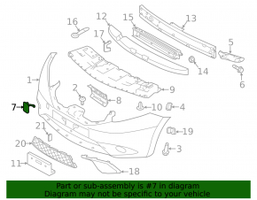 Plug towing hook front bumper Nissan Versa Note 13-16 prerest