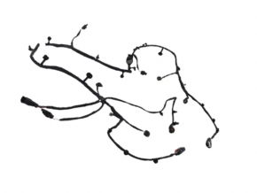 Jeep Compass 23-25 rear bumper wiring for parking sensors, BSM, and foot-operated trunk opening sensor