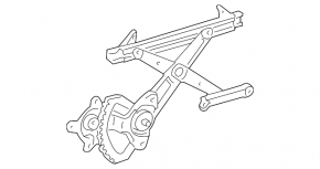 Rear right window lift mechanism for Toyota Sienna 2010-2011