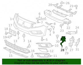 Radiator Deflector Right Honda Civic X FC 19-21