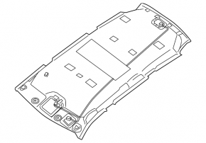 Nissan Pathfinder 13-16 gray headliner without sunroof