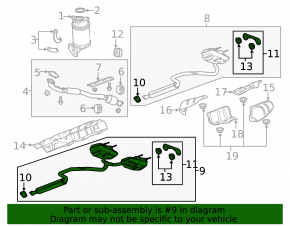 Rear muffler with barrel Chevrolet Impala 14-19 2.5 for 2 pipes, chrome