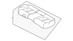 Rear row of seats 2nd row Hyundai Sonata 20-22 combined black with red stitching