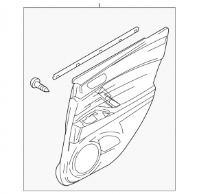 Door trim card rear right Mazda3 MPS 09-13