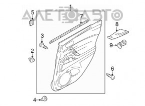 Door trim card rear right Mazda3 MPS 09-13