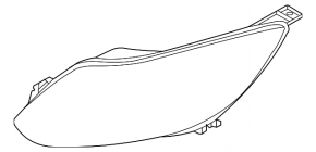 Front right headlight, bare, Ford Focus mk3 11-14 pre-rest, light
