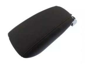 Central console armrest Ford Fusion mk5 13-16 leather black with red stitching