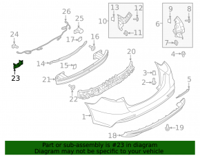 Front bumper mount upper right Ford Fusion mk5 17-20 on radiator support