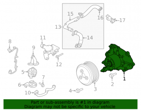 Cooling pump Jaguar F-Pace X761 17-19 2.0d