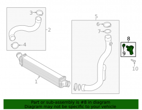 Boost Pressure Sensor for Audi A5 F5 18-20 2.0T