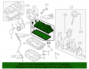 Valve cover VW Passat b7 12-15 USA 2.0 TDI