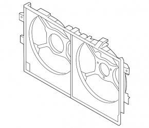Diffuser radiator shroud assembly Mitsubishi Outlander Sport ASX 10- 2.0 2.4 under 7 blades Q-FIX