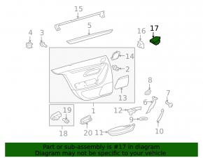 Front right door lock button VW CC 08-17 black