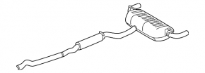 The rear muffler with the barrel of the Nissan Murano 25-26 is crushed