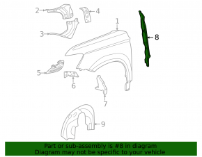 Right door-wing seal VW Taos 22-25