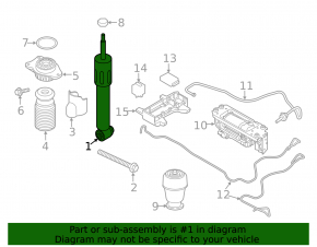 Rear right shock absorber BMW 5 GT F07 10-17 M package