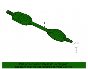 Drive axle shaft front left Mitsubishi Outlander 14-21 rusty