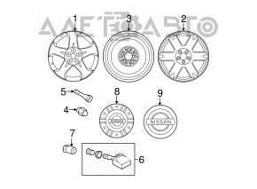 Wheel disk R18 x 7.5J ET35 5*114.3 Nissan Murano type 1 curb