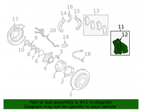 Caliper assembly rear right Lexus GX470 03-09