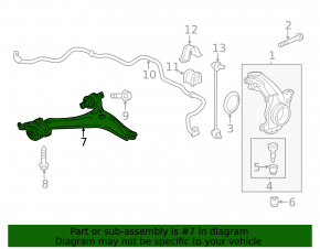 Lower control arm front left Acura TLX 15-