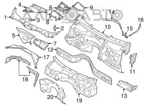 Wing seal hood-wing left BMW 3 F30 12-18
