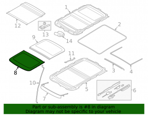 Mini Cooper F56 Front Sunroof Glass 3d 14-24