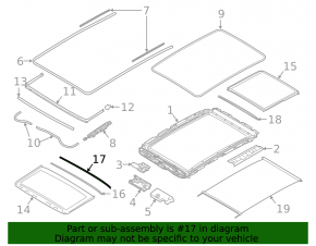 Panorama seal internal BMW X4 G02 19-25 central