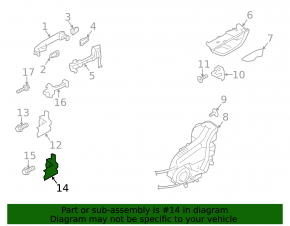Subaru Ascent 19-26 lower rear right door hinge