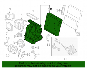 Heater assembly BMW X1 F48 16-22