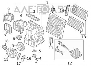 BMW X2 F39 18-23 Evaporator Without Housing