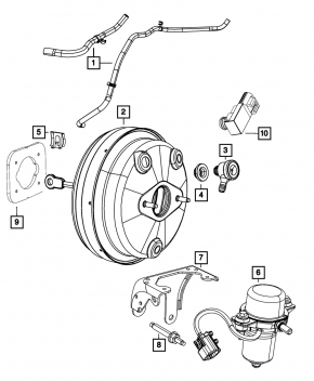 Dodge Journey 11-13 Type 1 Vacuum Booster
