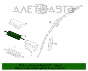 Driver's left knee airbag for Chrysler 200 15-17