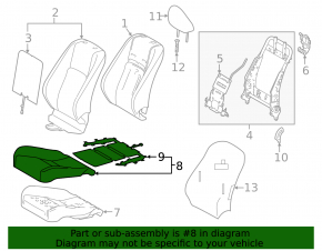 Passenger seat Lexus IS 14-20 with airbag, electric, leather gray