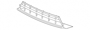 Lower grille of the front bumper central Honda Civic X FC 16-18 is pressed, torn