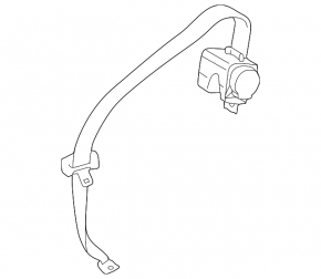 Rear center seat belt Lexus CT200h 11-15 black