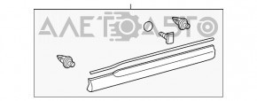 Door trim lower front left Toyota Highlander 11-13