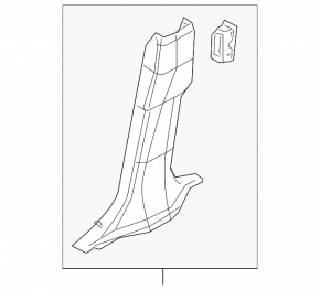 Lower left center pillar trim for Infiniti FX35 FX45 03-06 beige