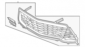 Lower grille front bumper right Chevrolet Camaro 16- SS