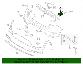 Left rear bumper reinforcement fang for Hyundai Venue 20-26