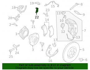 Front right brake hose bracket for Porsche Macan 15-26