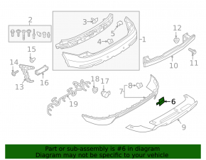 Rear bumper tow hook plug left Audi Q3 8U 16-18