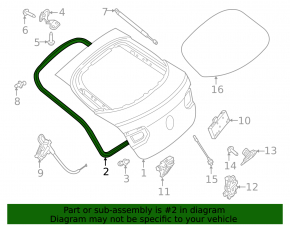 Mercedes GLC 20-22 tailgate seal