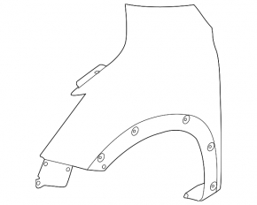 Front left fender Nissan Kicks 18-25