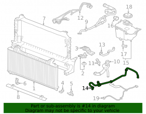 Coolant pipe Jaguar F-Pace X761 17- AJ126