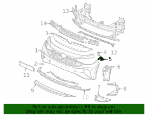 Front bumper mount, lower left wing, Volkswagen ID.4 21-22