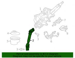 Steering cardan shaft Chevrolet Malibu 13-15