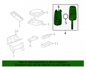 Key smart Chevrolet Trax 19-22 4 buttons
