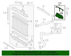 Expansion tank cooling Lexus ES300h ES350 13-18