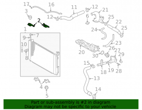 Upper right radiator bracket for Lexus RX300 RX330 04-05 (metal)