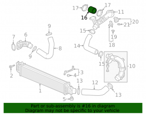 Intercooler pipe left fourth Honda CRV 23- 1.5T
